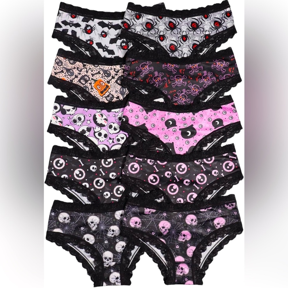 10pc Halloween Themed Hipster Underwear